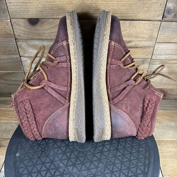 Born Womens Size US 6 Artisan Comfort Lace Up Booties Temple II Dark Red - Picture 8 of 10